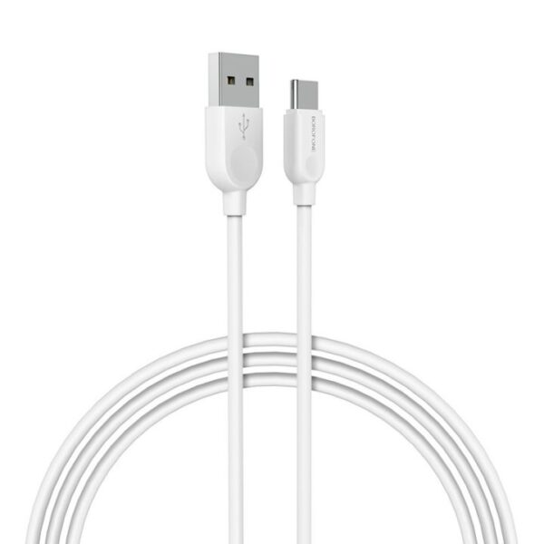 Cable Borofone BX14 LinkJet - USB / Type C - 3A 1m white 6957531089995