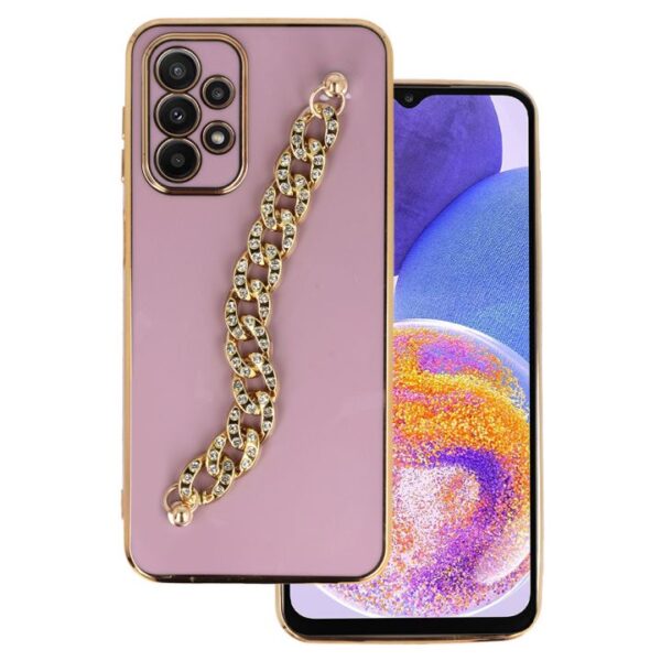 Back Case Glamour Strap Samsung Galaxy A23 4G/5G pattern 4 pink 5900217428060