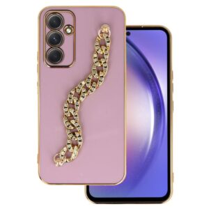 Back Case Glamour Strap Samsung Galaxy A54 5G pattern 4 pink 5900217428121