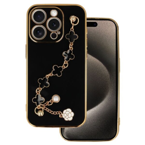 Back Case Glamour Strap iPhone 15 Pro Max pattern 3 black 5900217428404