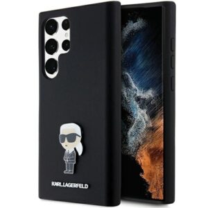 Hardcase Silicone Ikonik Metal Pin KARL LAGERFELD KLHCS24LSMHKNPK Samsung Galaxy S24 Ultra Black 3666339259259