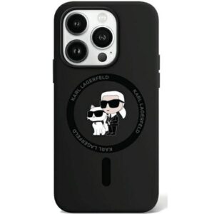 KARL LAGERFELD hardcase Silicone Karl & Choupette MagSafe KLHMP15LSCMKCRHK iPhone 15 Pro black 3666339254063