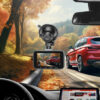 Dash + Rear Camera Hoco Driving DV6, 1080P, 3inch LCD, Black - immagine 7