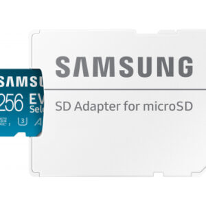microSDXC Memory Card Samsung Evo Select Plus with Adapter, 256Gb, Class 10 / UHS-1 U3 MB-ME256KA/AM