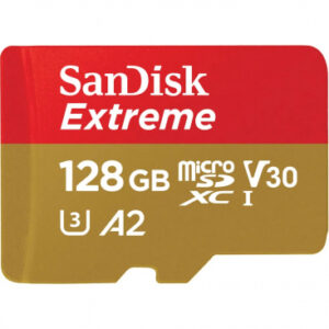 microSDXC Memory Card SanDisk Extreme, 128Gb, Class 10 / UHS-1 U3 SDSQXAA-128G-GN6MN