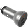Car Charger Baseus Digital Display, 24W, 2.4A, 2 x USB-A, Silver CCBX-0S