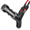 Car Charger Baseus Y Type, 40W, 3.4A, 1 x Extender - 2 x USB-A, Black CCALL-YX01 - immagine 4