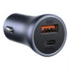 Car Charger Baseus Golden Contactor, 40W, 5A, 1 x USB-A - 1 x USB-C, with USB-C Cable, Grey TZCCJD-0G - immagine 4