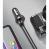 Car Charger Baseus Digital Display, 24W, 2.4A, 2 x USB-A, with Lightning / microUSB / USB-C Cable, Grey TZCCBX-0G - immagine 7
