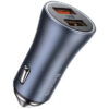 Car Charger Baseus Golden Contactor Pro Dual, 40W, 3A, 2 x USB-A, Grey CCJD-A0G