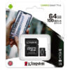 microSDXC Memory Card Kingston Canvas Select Plus Android A1 with Adapter, 64Gb, Class 10 / UHS-1 U1 SDCS2/64GB