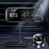 Bluetooth FM Transmitter and Car Charger Baseus T-Typed, 2 x USB-A, Black CCMT000201 - immagine 2