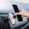Car Holder Baseus Metal Age II, 4.7inch - 6.7inch, Silver SUJS000012 - immagine 5